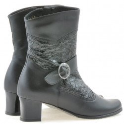 Botines de mujer 1110 negro combinado