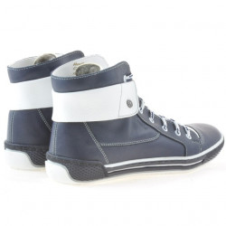 Botines de mujer 258 biz índigo+blanco