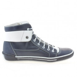 Botines de mujer 258 biz índigo+blanco
