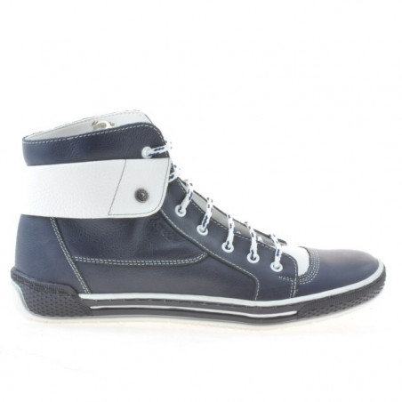 Botines de mujer 258 biz índigo+blanco
