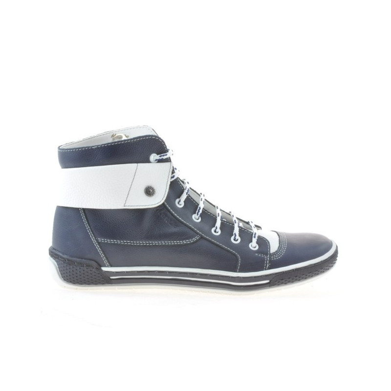Botines de mujer 258 biz índigo+blanco