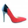 Zapatos elegantes de mujer 1230 rojo antílope combinado