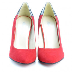 Zapatos elegantes de mujer 1230 rojo antílope combinado