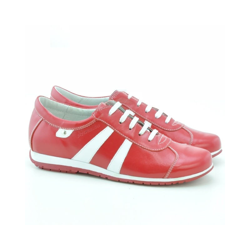 Zapatillas deportivas mujer 695 rojo+blanco