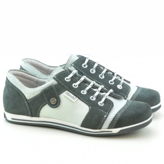 Zapatos deportivos de mujer 143-1 bufo gris+blanco