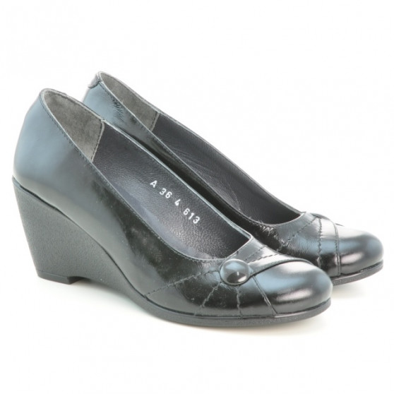 Zapatos casuales de mujer 613 charol negro