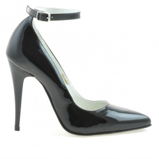 Zapatos elegantes de mujer 1247 charol negro