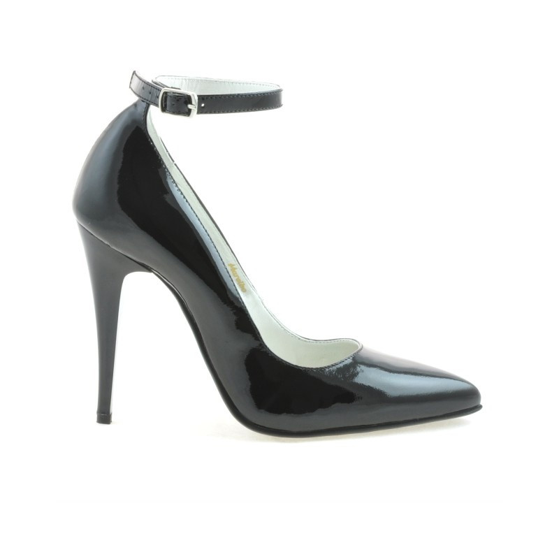 Zapatos elegantes de mujer 1247 charol negro