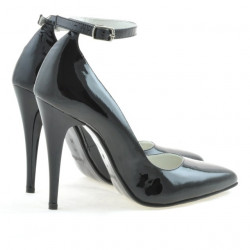 Zapatos elegantes de mujer 1247 charol negro