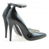 Zapatos elegantes de mujer 1247 charol negro