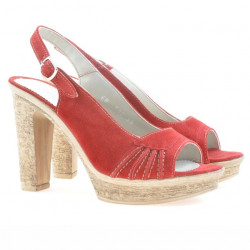 Sandalias mujer 597 rojo ante