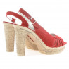 Sandalias mujer 597 rojo ante