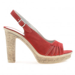 Sandalias mujer 597 rojo ante