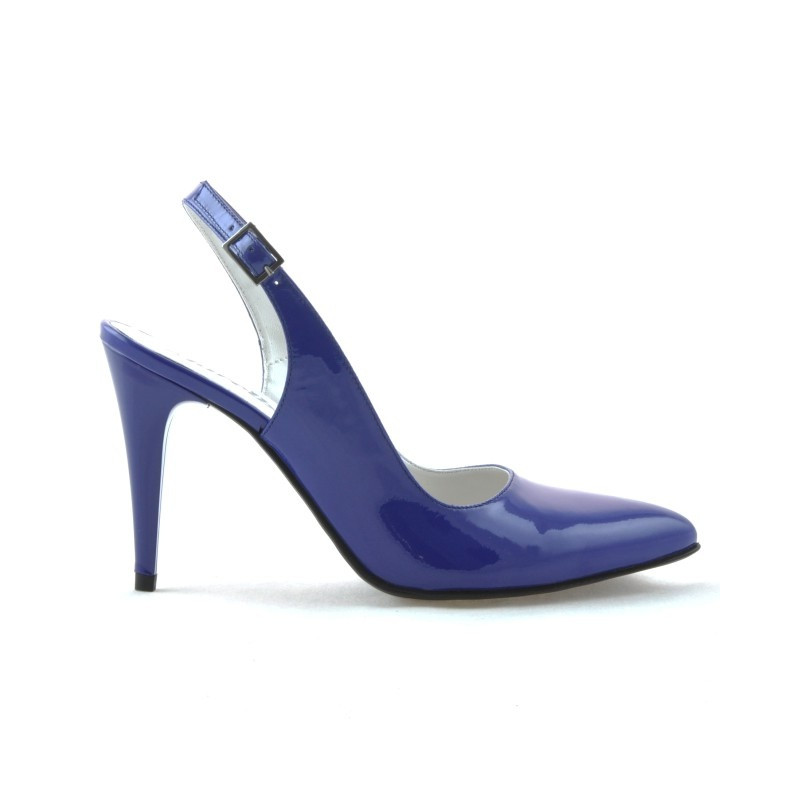 Sandalias de mujer 1249 charol azul