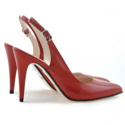 Sandalias de mujer 1249 charol rojo satinado