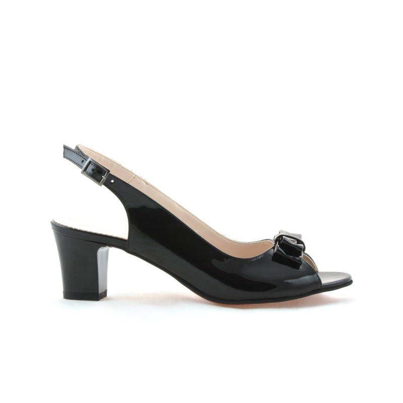Sandalias de mujer 1251 charol negro