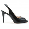 Sandalias mujer 1250 charol negro satinado