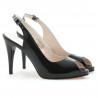 Sandalias mujer 1250 charol negro satinado