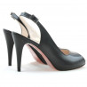 Sandalias mujer 1250 charol negro satinado