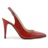 Sandalias de mujer 1249 charol rojo satinado