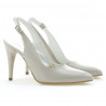Sandalias dama 1249 charol beige nácar