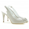 Sandalias de mujer 1250 charol beige nacarado