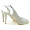 Sandalias de mujer 1250 charol beige nacarado