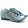Zapatos casual de mujer 645 gris suela negra