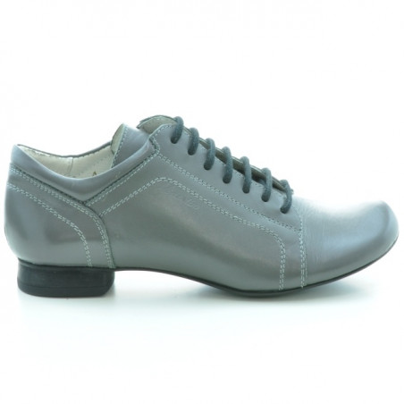Zapatos casual de mujer 645 gris suela negra