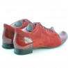Zapatos casuales mujer 645 charol rojo combinado