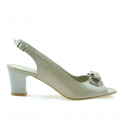 Sandalias de mujer 1251 charol beige