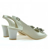 Sandalias de mujer 1251 charol beige