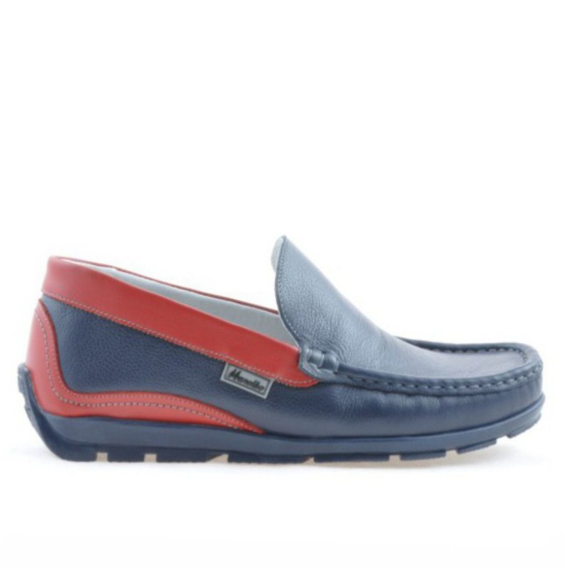 Mocasines adolescentes 395 índigo+rojo