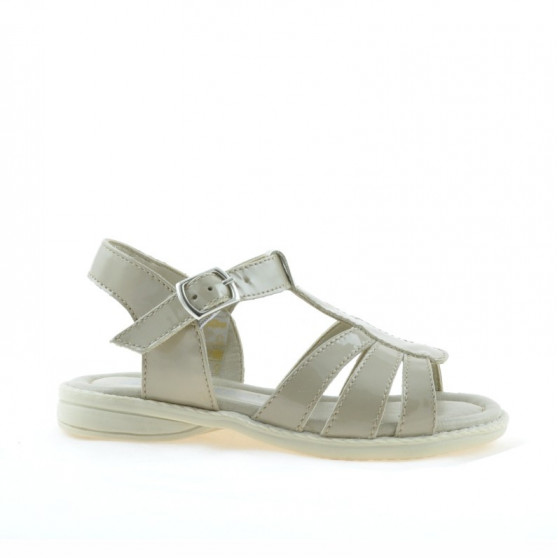 Sandalias para niños pequeños 53c charol beige