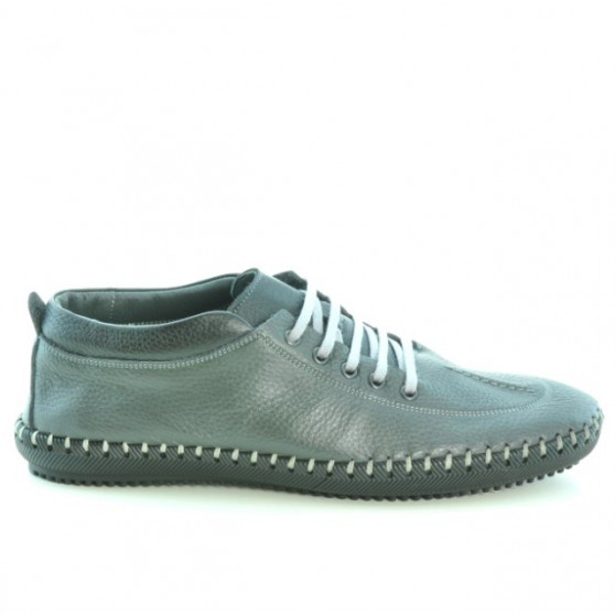 Mocasines hombre 864 gris+negro
