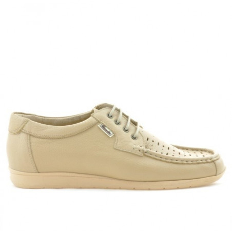 Mocasines hombre 818p beige perforado