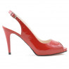 Sandalia mujer 1250 charol rojo satinado