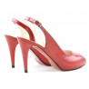 Sandalia mujer 1250 charol rojo satinado