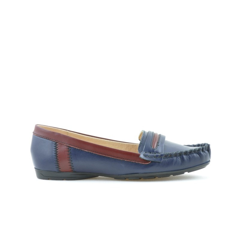 Mocasines mujer 619 índigo+granate