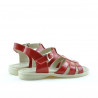 Sandalias para niños pequeños 53c charol rojo satinado