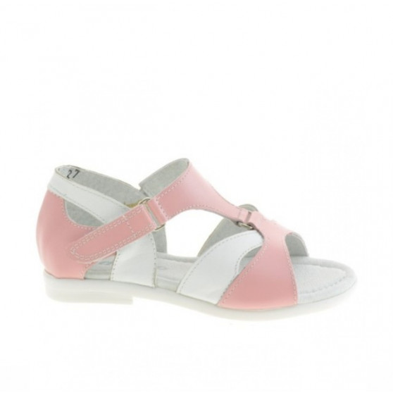 Sandalias para niños pequeños 09c rosa+blanco