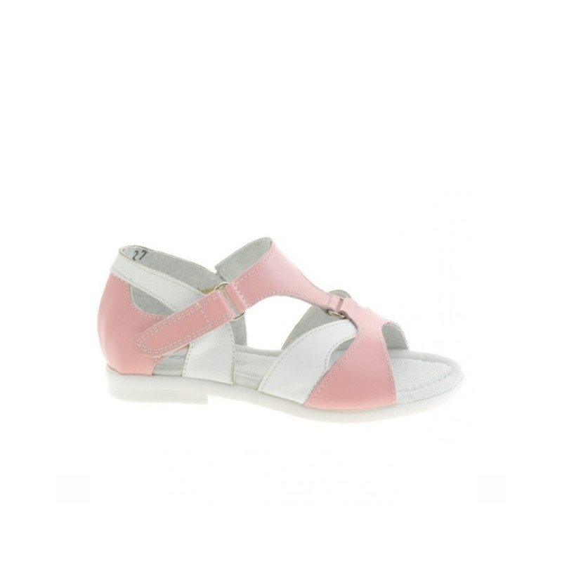 Sandalias para niños pequeños 09c rosa+blanco