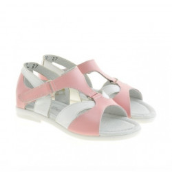 Sandalias para niños pequeños 09c rosa+blanco