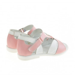 Sandalias para niños pequeños 09c rosa+blanco