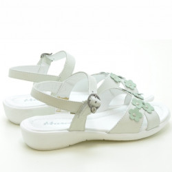 Sandalias para niños 523 blanco+verde claro