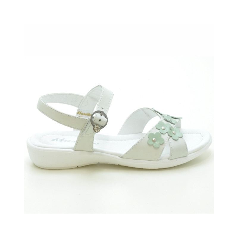 Sandalias para niños 523 blanco+verde claro