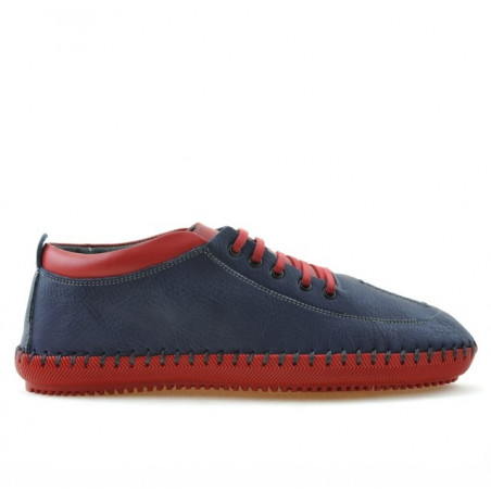 Mocasines hombre 864 índigo+rojo