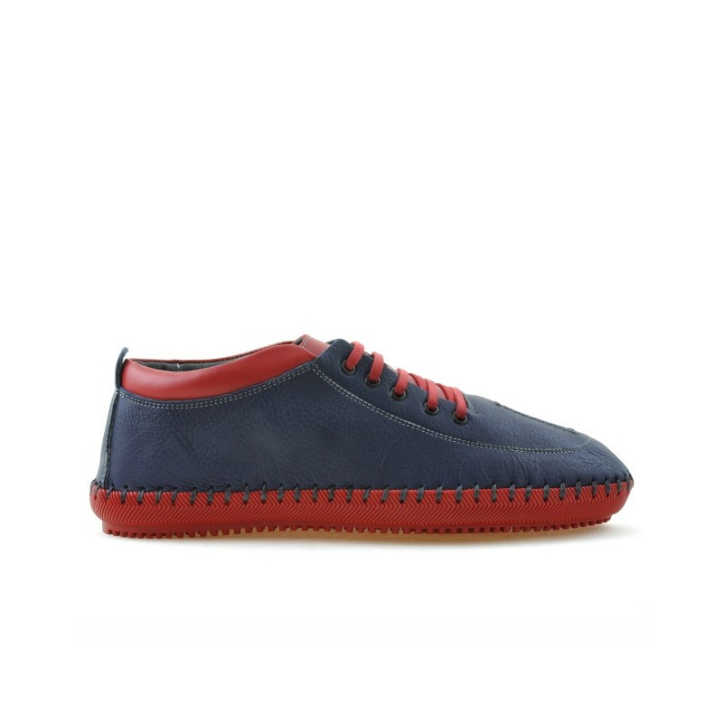 Mocasines hombre 864 índigo+rojo