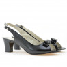 Sandalias de mujer 1251m charol negro satinado