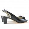 Sandalias de mujer 1251m charol negro satinado